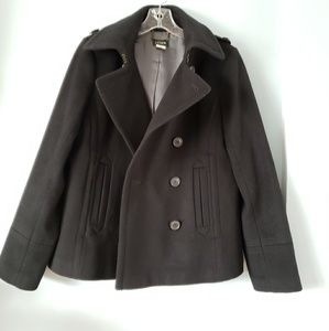 🖤 J. Crew classic black wool pea coat 🖤